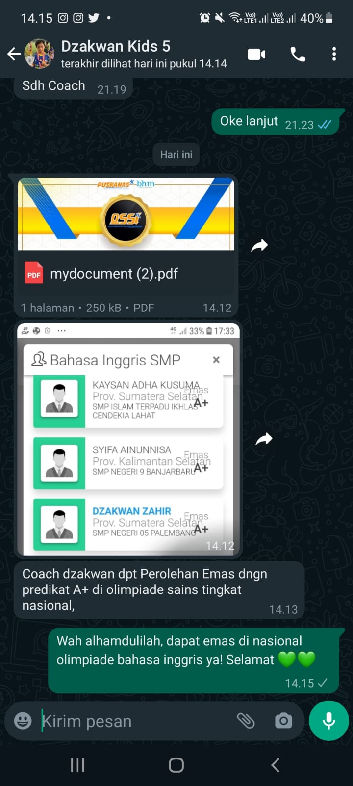 Bukti chat testimoni Dzakwan